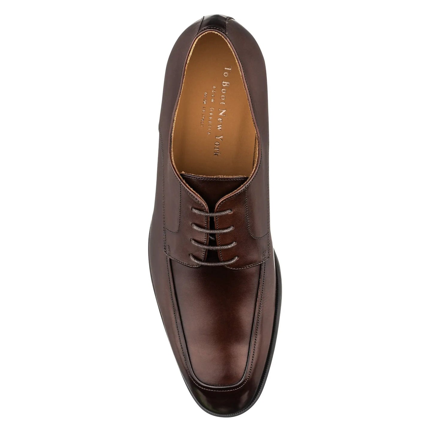 Dimitri Burnished Brown Leather Derby Oxford - To Boot New York