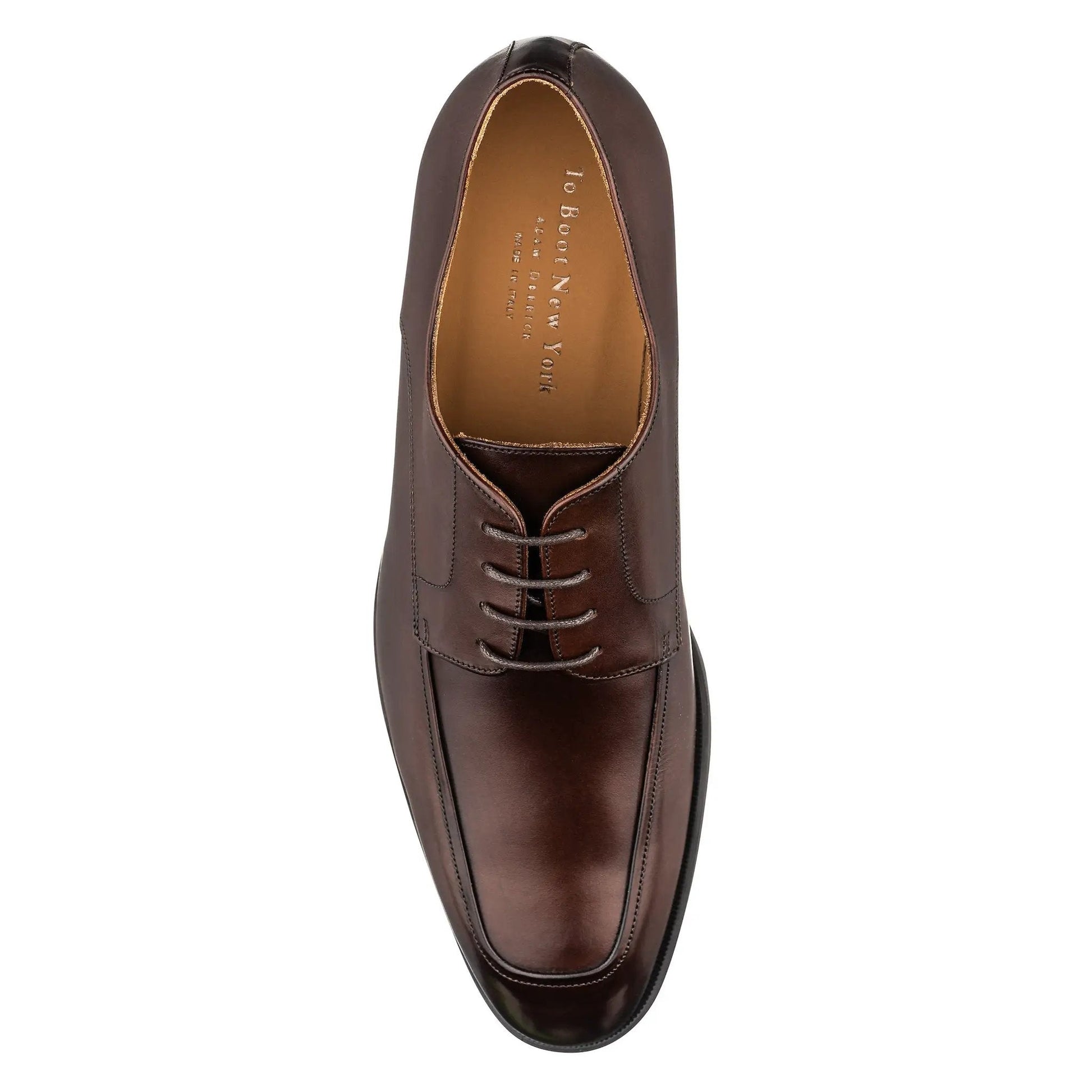 Dimitri Burnished Brown Leather Derby Oxford - To Boot New York