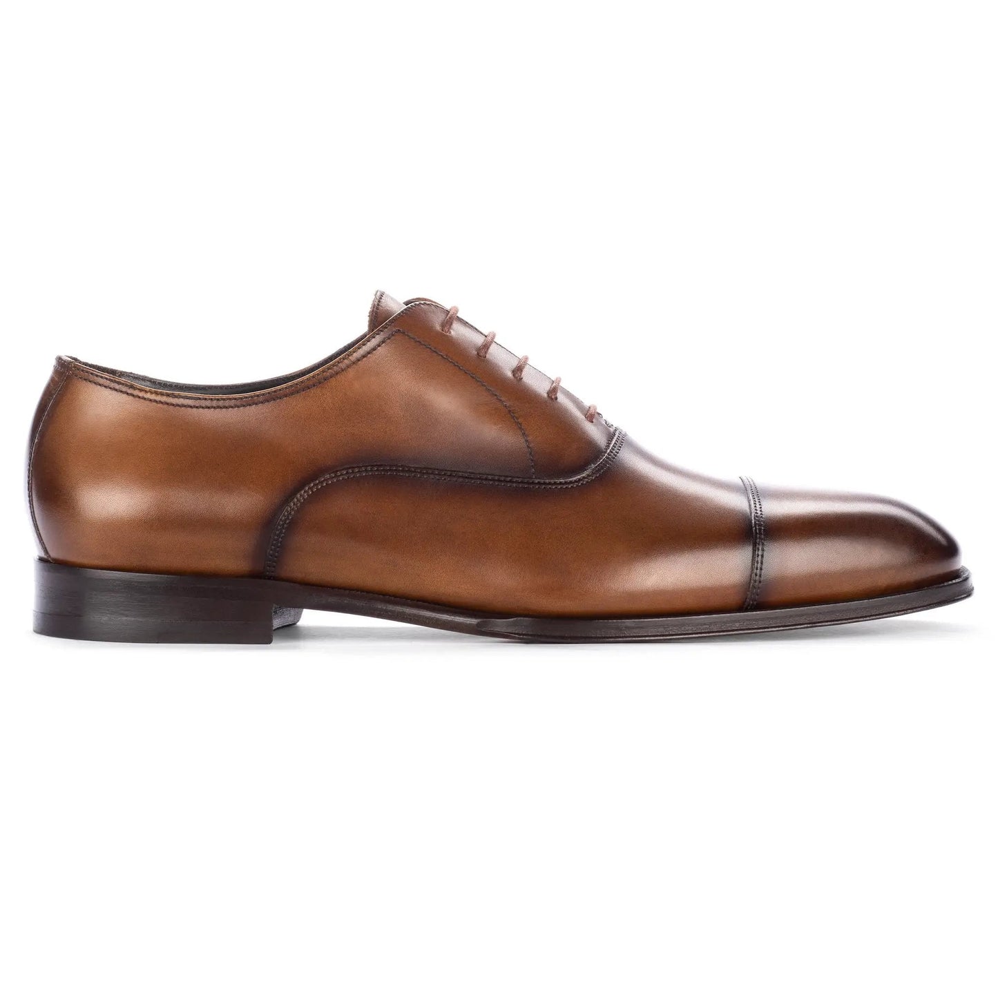 Frankie Tobacco Calf Leather Cap Toe Balmoral - To Boot New York