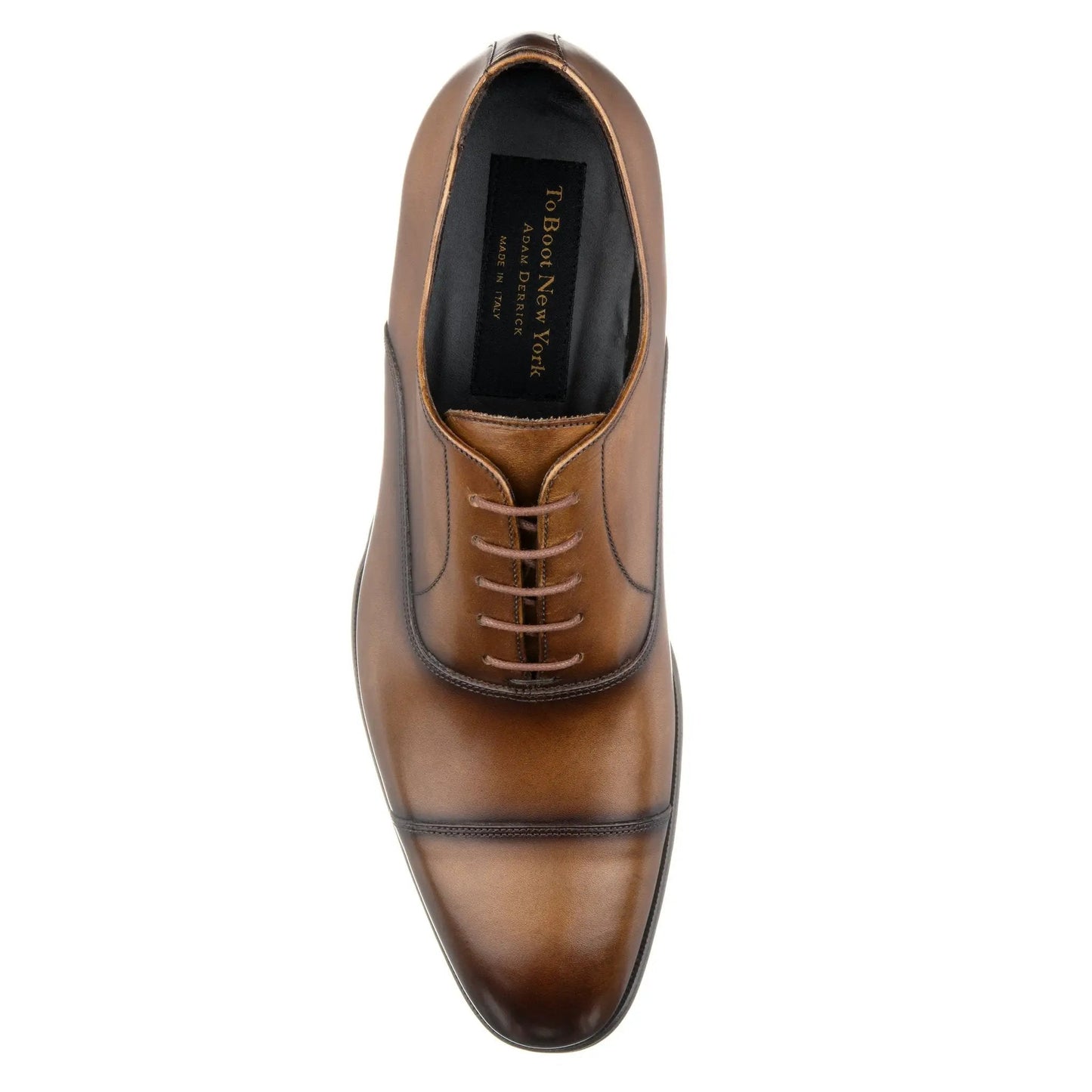 Frankie Tobacco Calf Leather Cap Toe Balmoral - To Boot New York