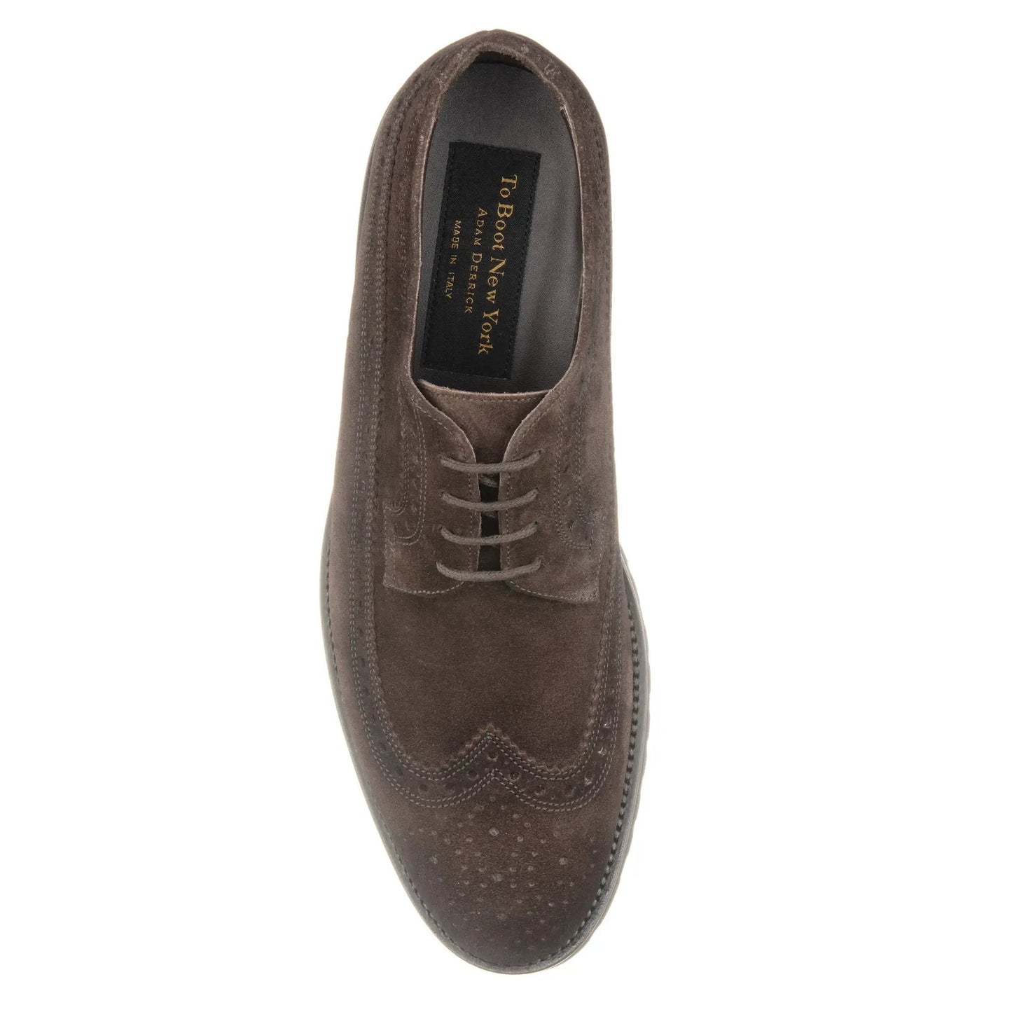 Roman Dark Brown Suede Longwing Brogue - To Boot New York