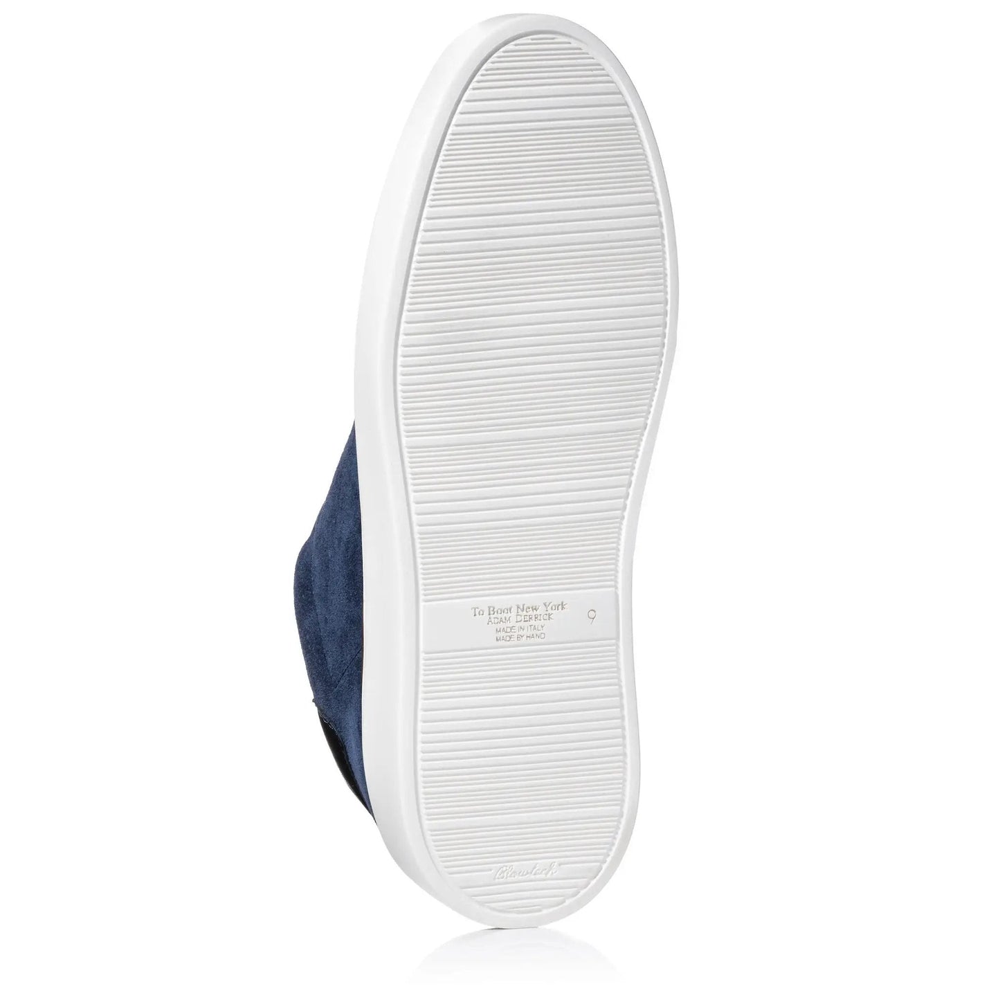 James Blue Suede Stretch Lace Luxury Low-Top Sneaker - To Boot New York