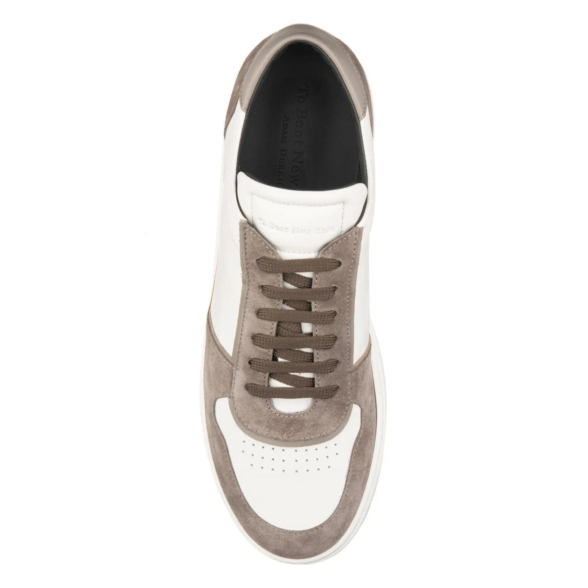 Lennon White/Chocolate/Taupe Court Sneaker - To Boot New York