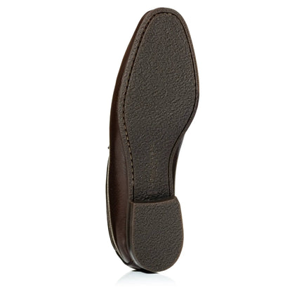 Merritt Dark Brown Deerskin Leather Penny Loafer Slip-On - To Boot New York