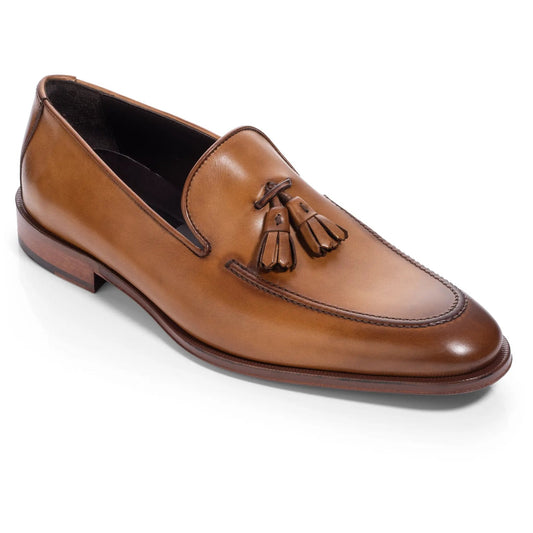 Maurizio Medium Tan Calf Tassel Loafer - To Boot New York