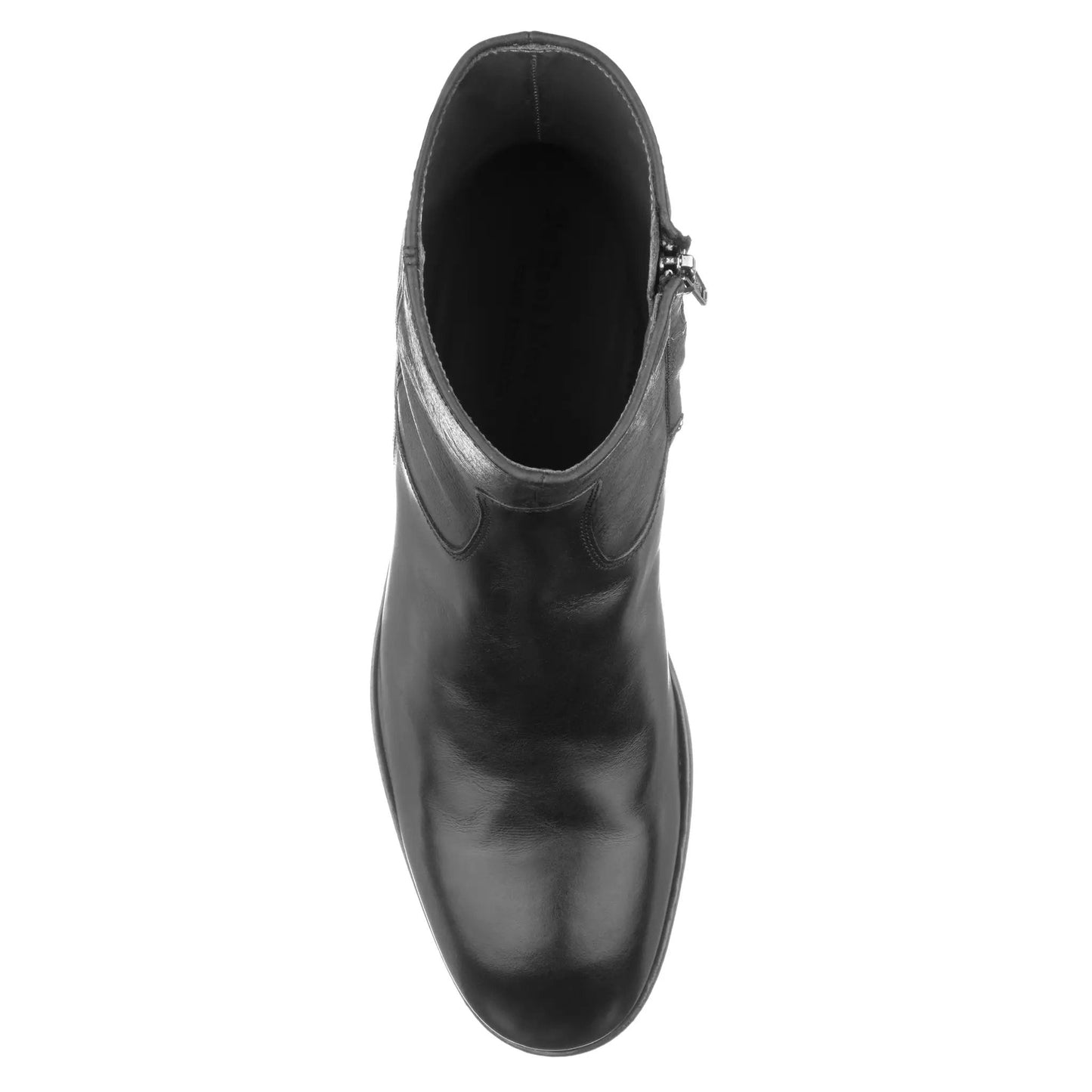Nils Black Calf Leather Plain Toe Zip Boot - To Boot New York