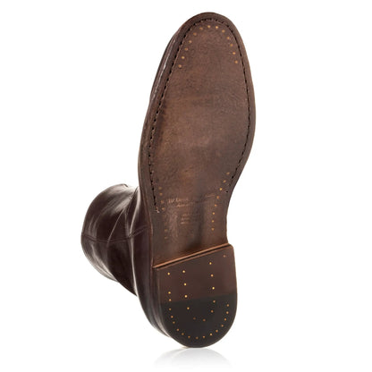 Nils Dark Brown Calf Leather Plain Toe Zip Boot - To Boot New York