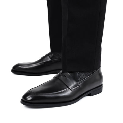 Jagger Black Calf Penny Loafer - To Boot New York