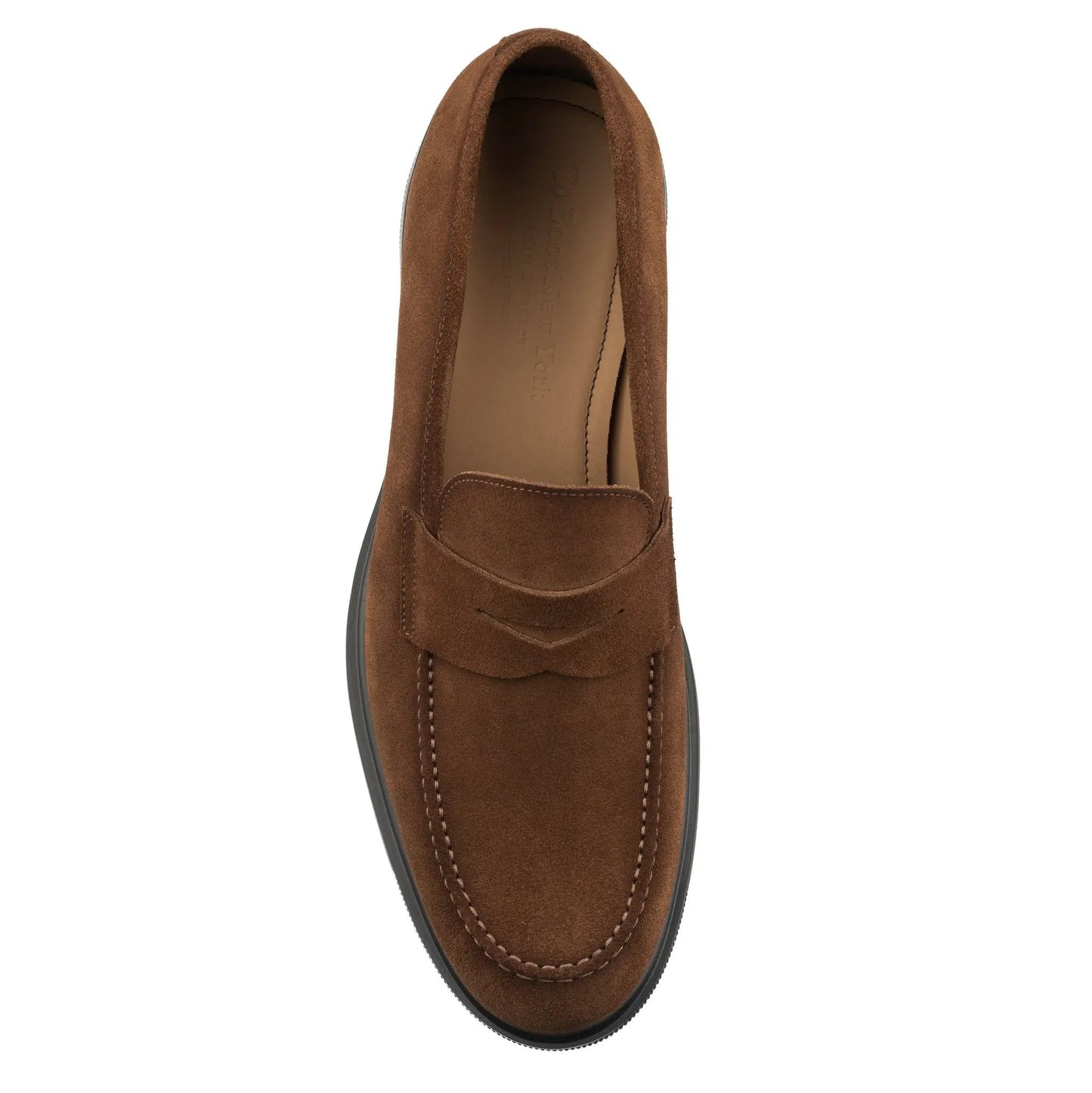 Joey Water-Repellent Mid Brown Suede Penny Loafer - To Boot New York