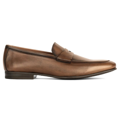 Keats Cognac Calf Slip-on Penny Loafer - To Boot New York