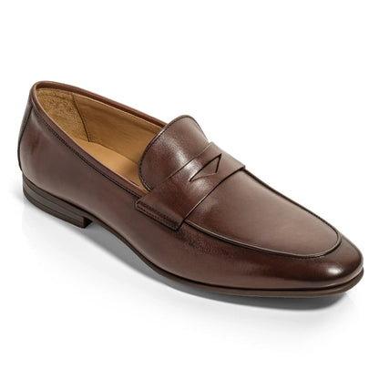 Keats Dark Brown Calf Slip-on Penny Loafer - To Boot New York