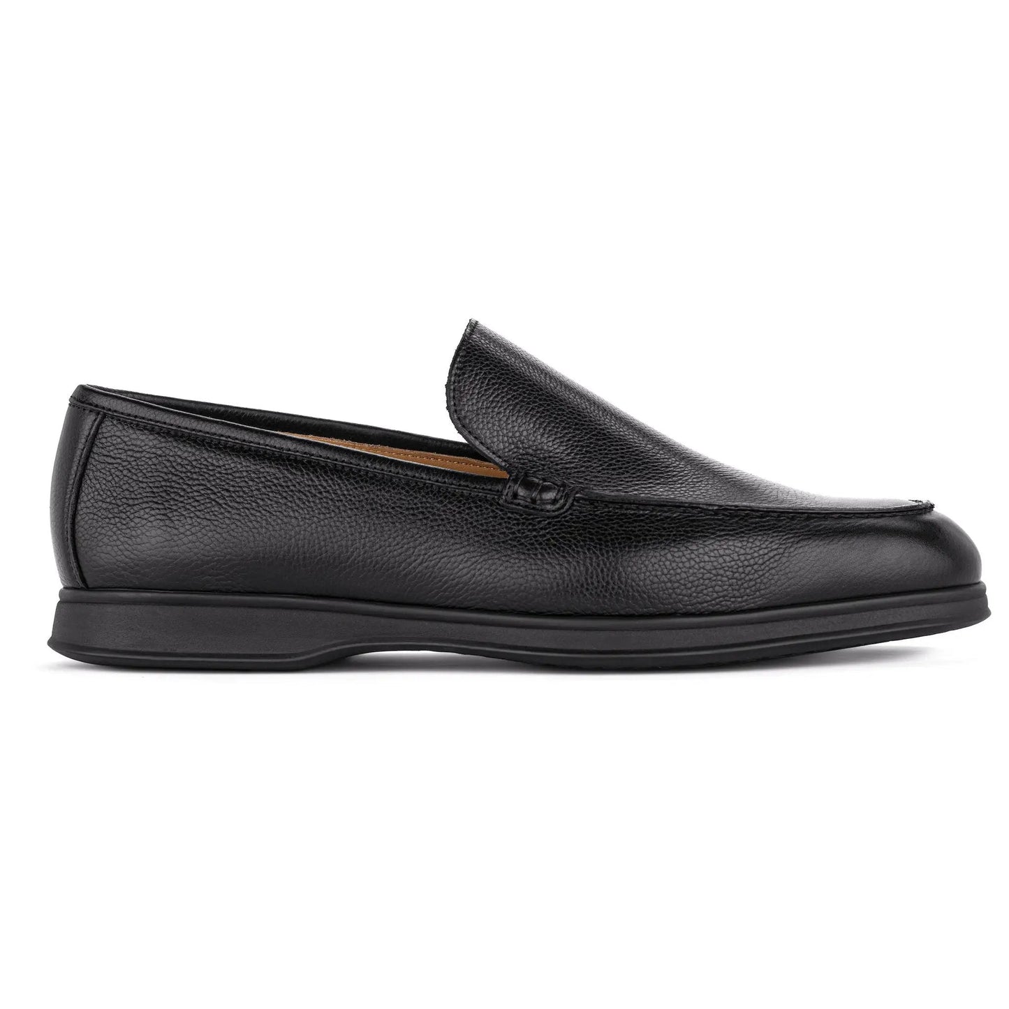 Kendall Black Pebble Grain Luxury Casual Loafer - To Boot New York