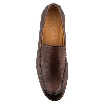Kendall Brown Pebble Grain Luxury Casual Loafer - To Boot New York