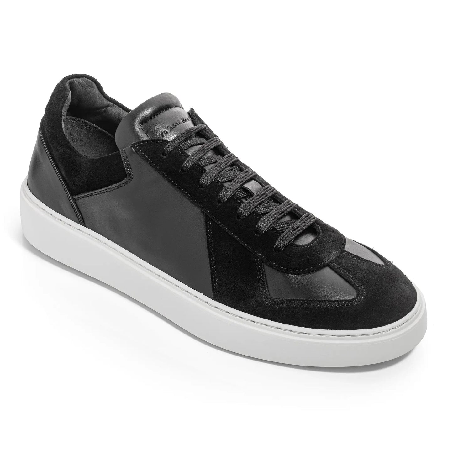 Oakmont Black Leather & Suede Luxury Low-Top Sneakers - To Boot New York