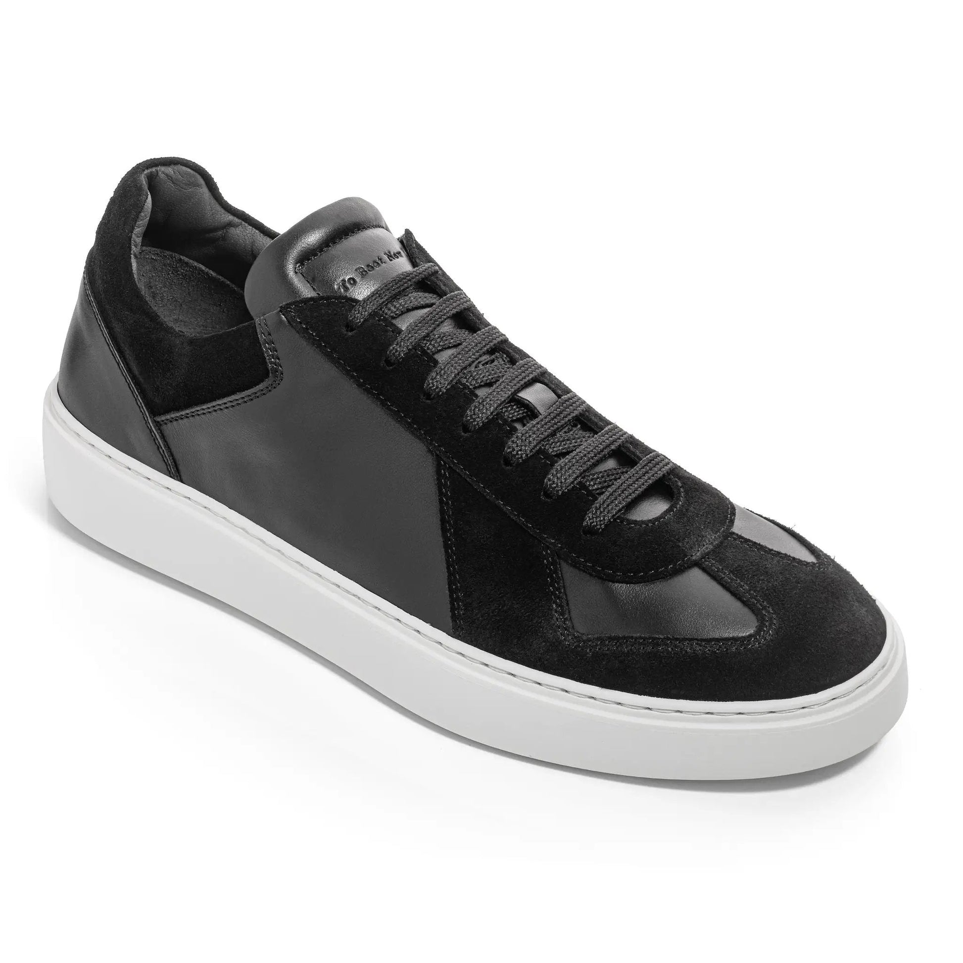 Oakmont Black Leather & Suede Luxury Low-Top Sneakers - To Boot New York