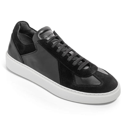 Oakmont Black Leather & Suede Luxury Low-Top Sneakers - To Boot New York