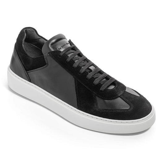 Oakmont Black Leather & Suede Luxury Low-Top Sneakers - To Boot New York