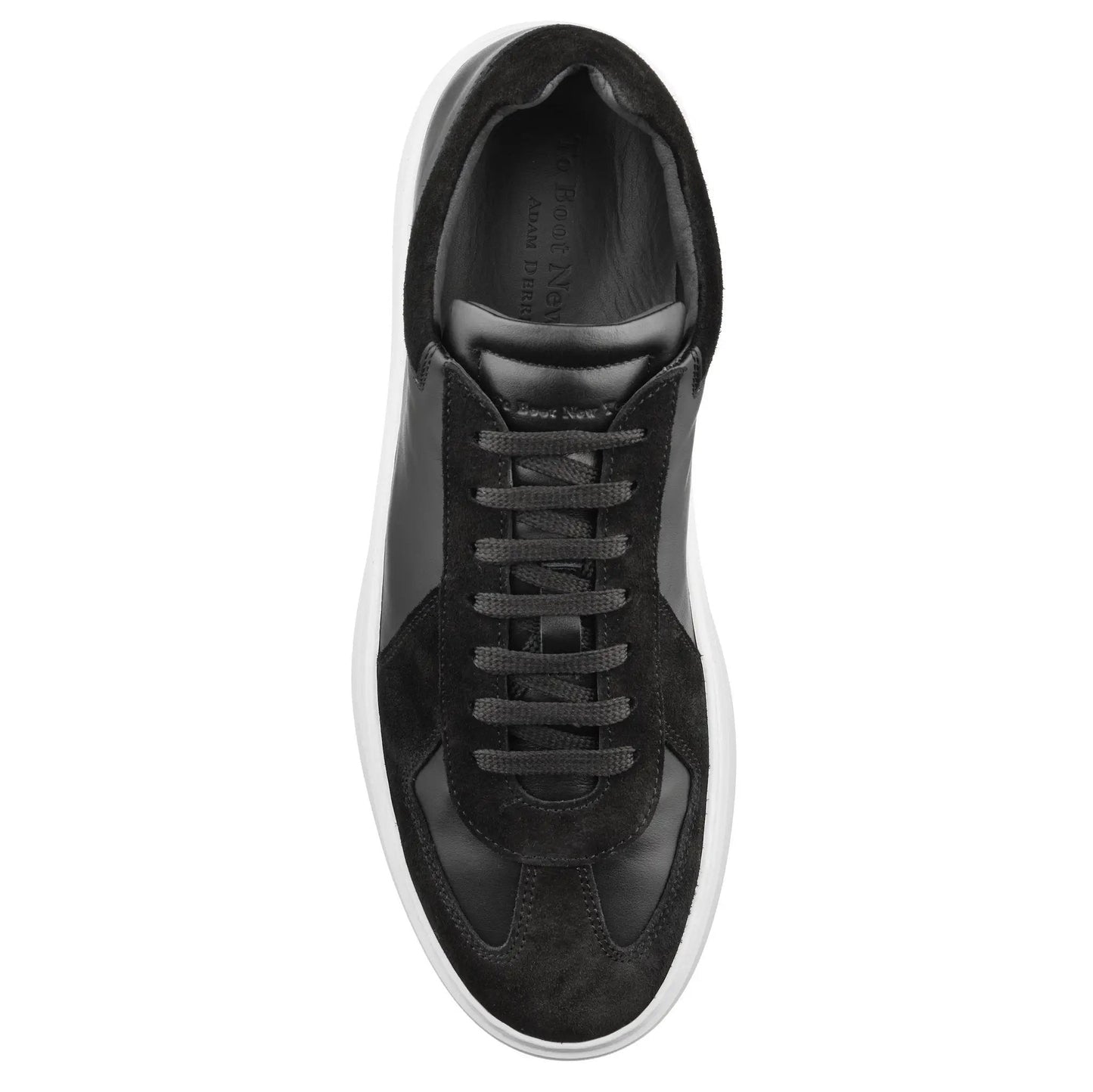 Oakmont Black Leather & Suede Luxury Low-Top Sneakers - To Boot New York