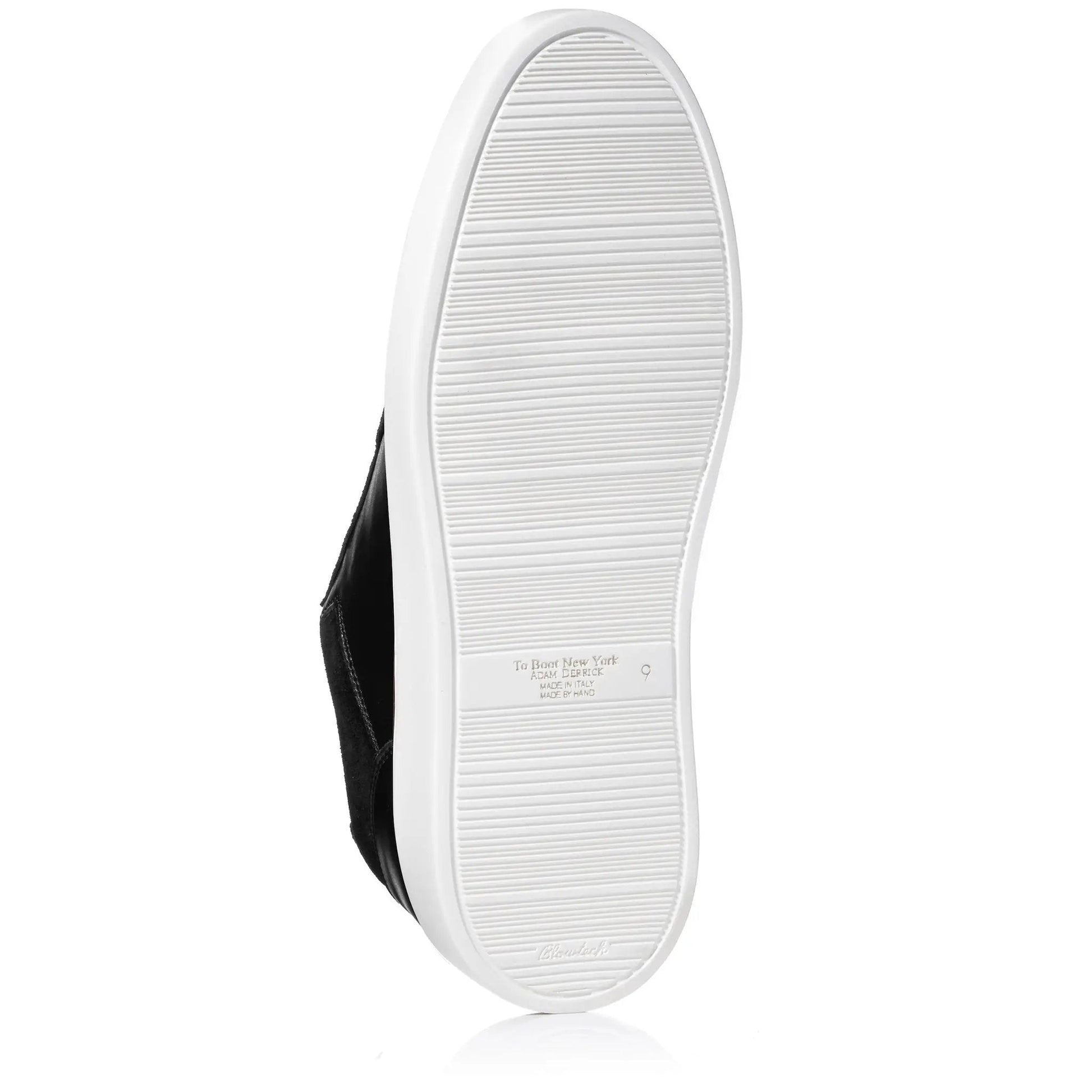 Oakmont Black Leather & Suede Luxury Low-Top Sneakers - To Boot New York