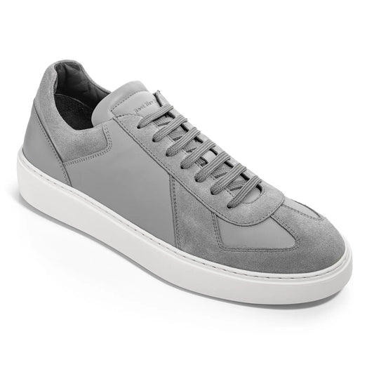 Oakmont Grey Leather & Suede Luxury Low-Top Sneakers - To Boot New York