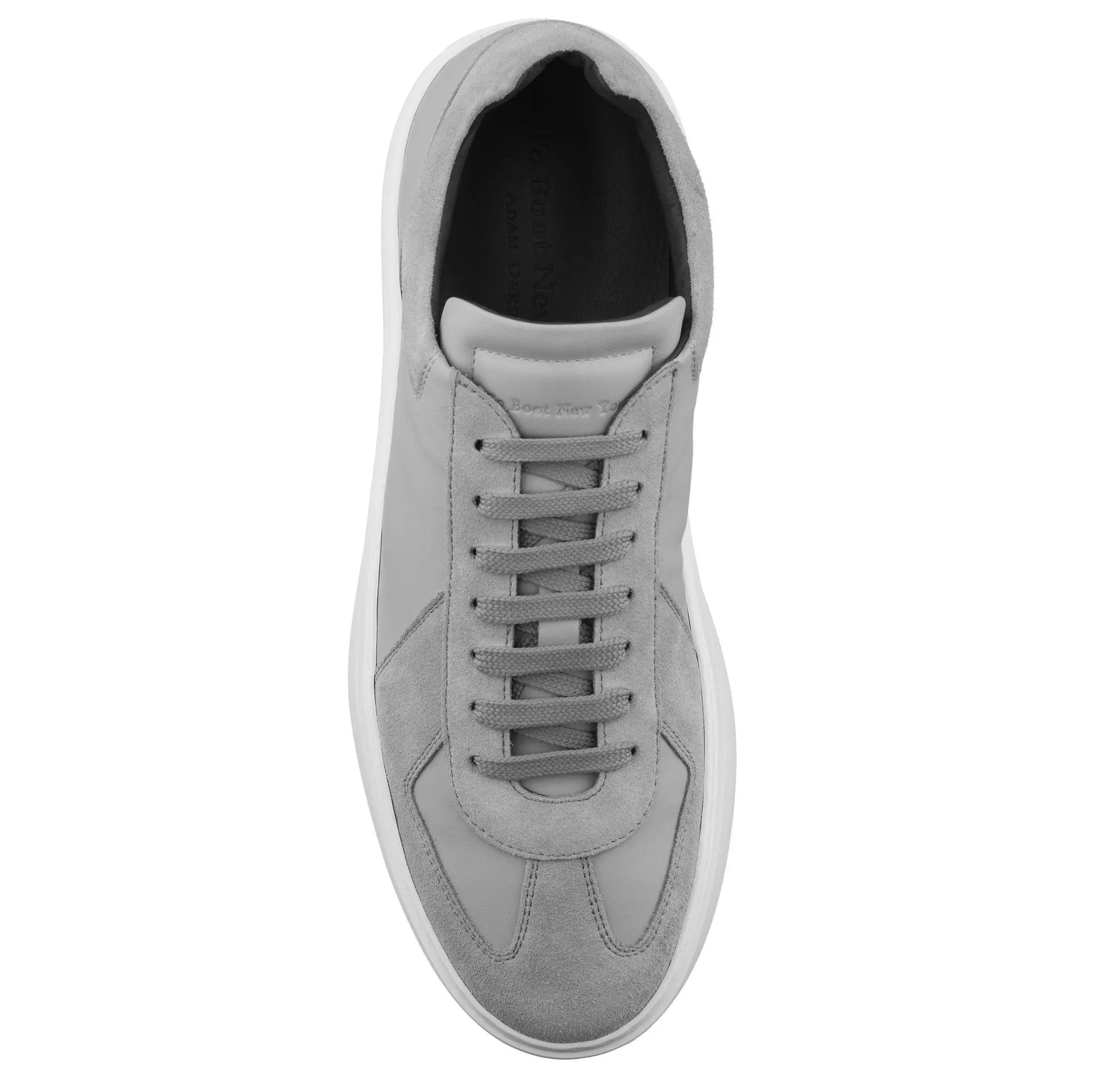 Oakmont Grey Leather & Suede Luxury Low-Top Sneakers - To Boot New York