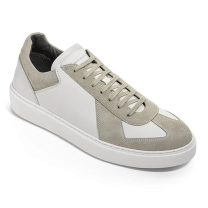 Oakmont White Leather & Suede Luxury Low-Top Sneakers - To Boot New York
