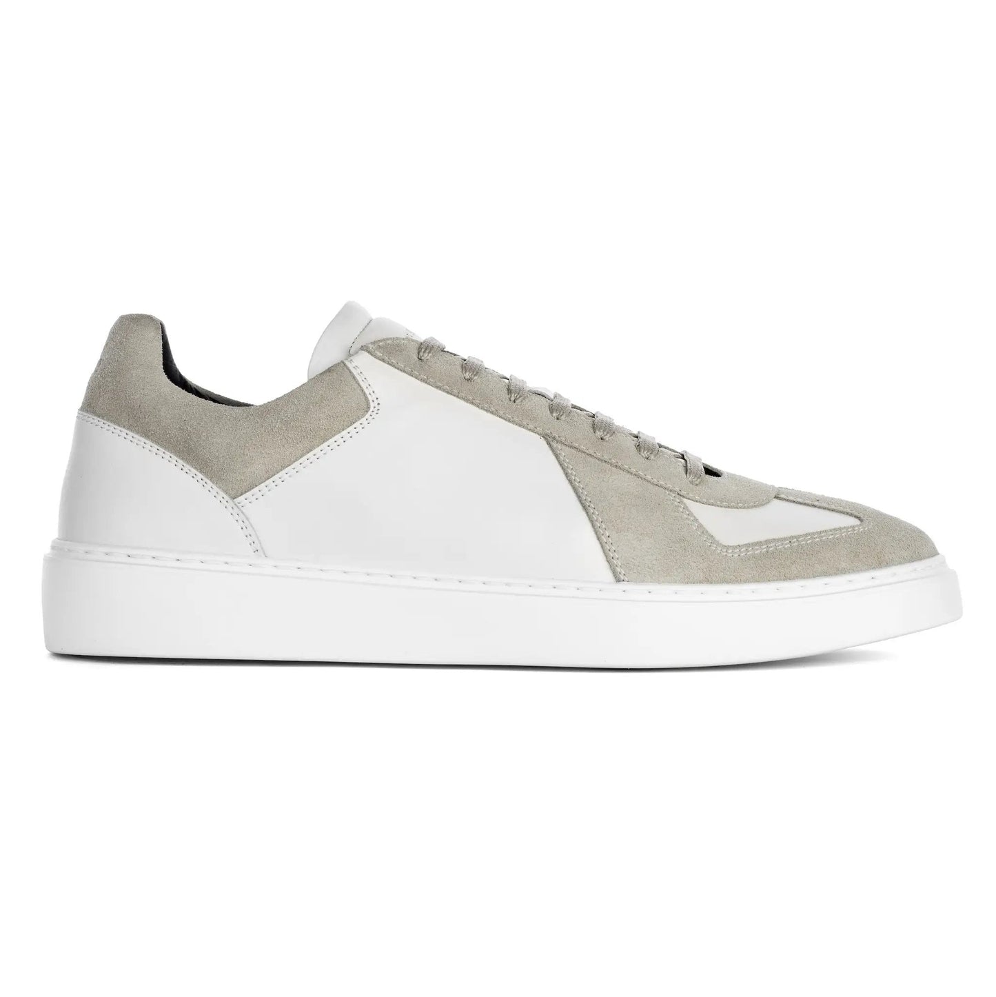 Oakmont White Leather & Suede Luxury Low-Top Sneakers - To Boot New York