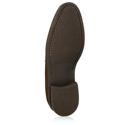 Simon Burnished Tan Calf Leather Penny Loafer - To Boot New York