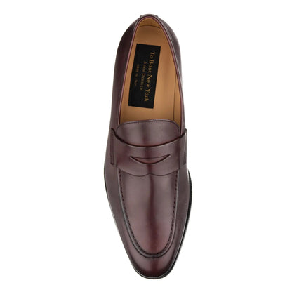 Tesoro Bordeaux Calf Slip-On Penny Loafer - To Boot New York