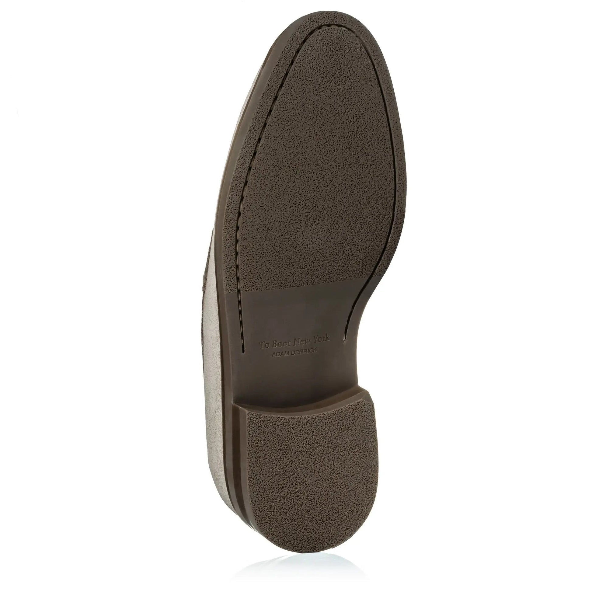 Le Grand Taupe Suede Penny Loafer with Aerograph Detail - To Boot New York