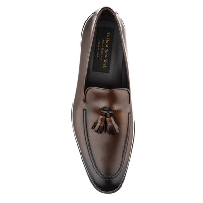 Maurizio Dark Brown Calf Tassel Loafer - To Boot New York