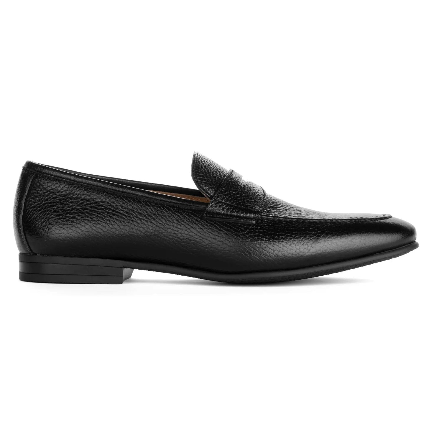 Merritt Black Deerskin Leather Penny Loafer Slip-On - To Boot New York