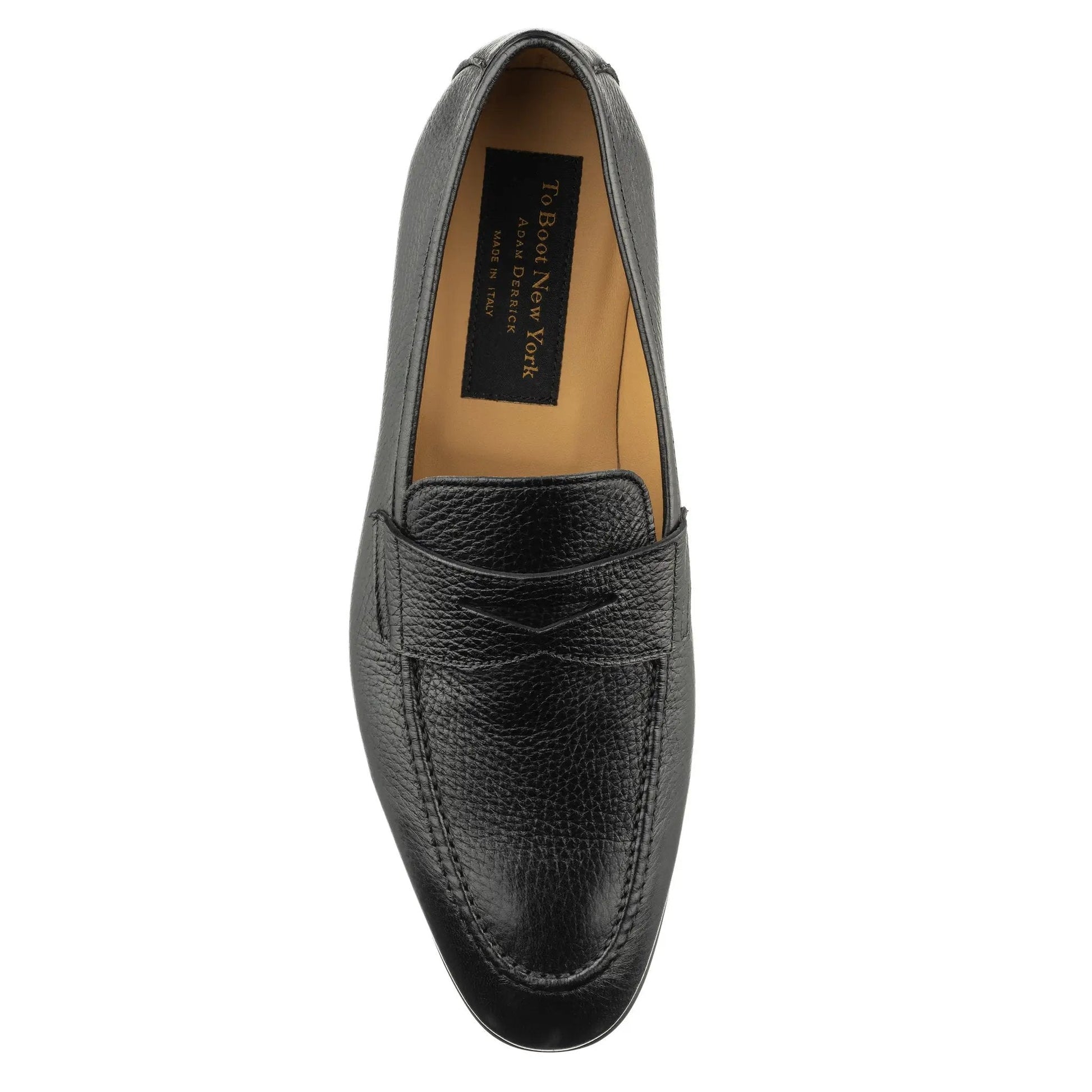 Merritt Black Deerskin Leather Penny Loafer Slip-On - To Boot New York