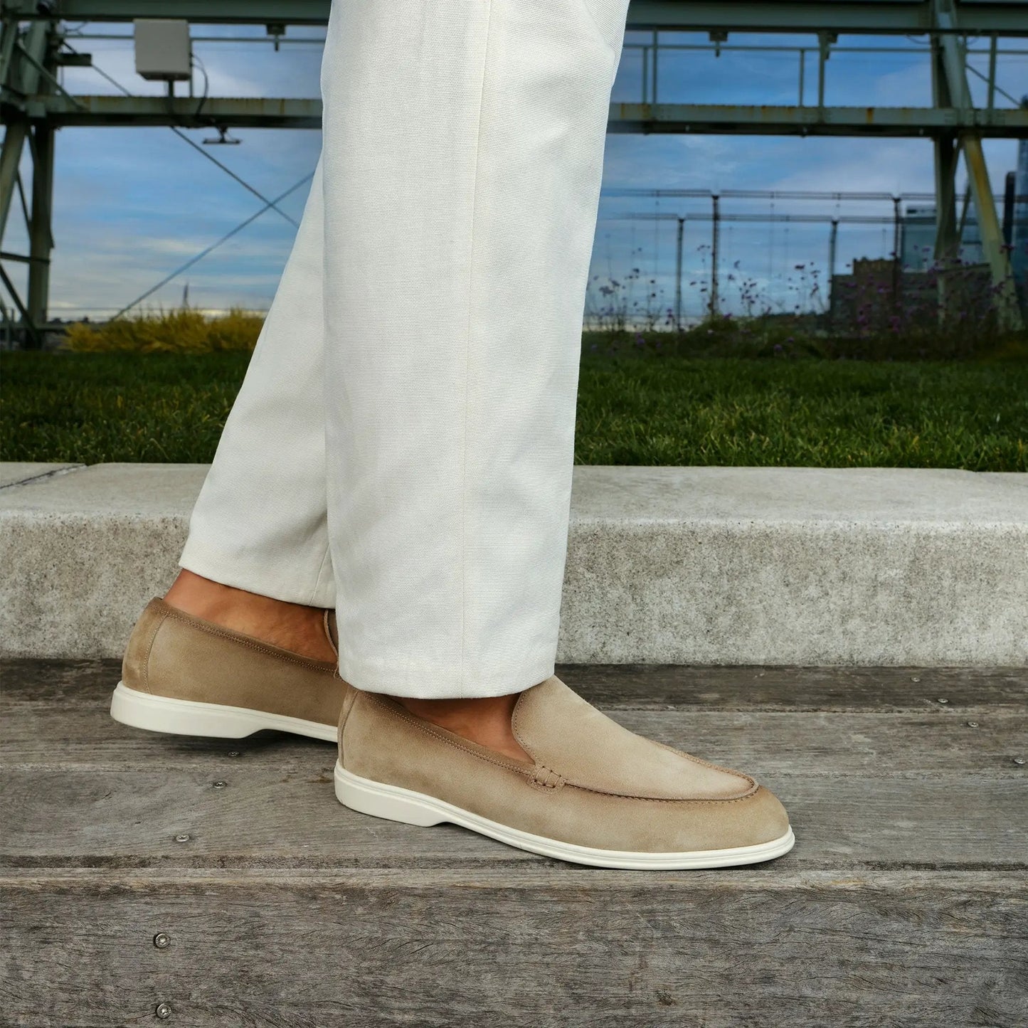 Montage Taupe Suede Slip-On Loafer - To Boot New York