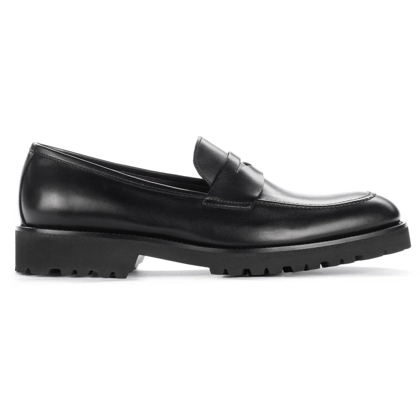 Nino Black Calf Lug Sole Penny Loafer - To Boot New York