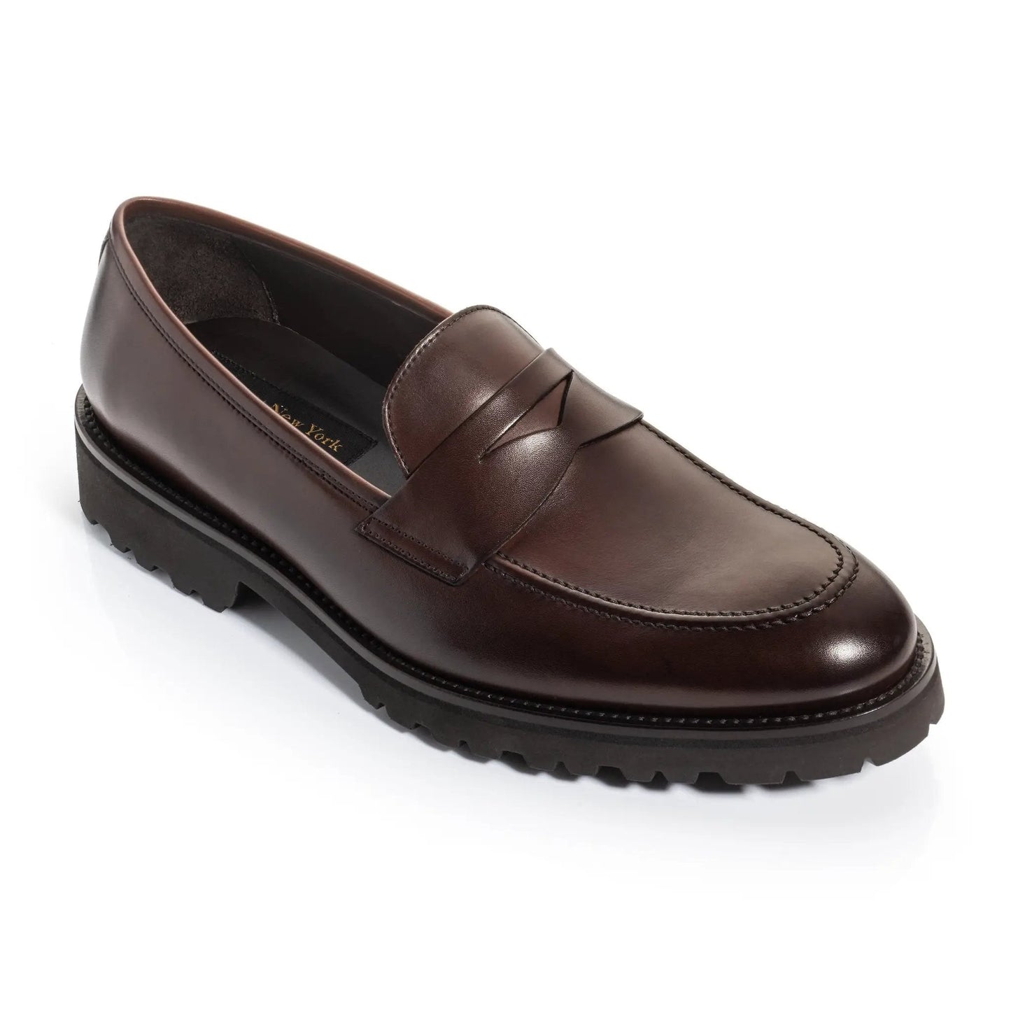 Nino Brown Calf Lug Sole Penny Loafer - To Boot New York