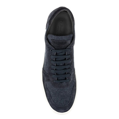 Whitworth Blue Cashwool Court Sneaker - To Boot New York
