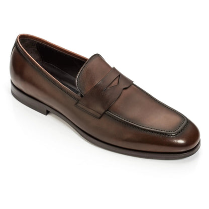 Ronny Burnished Brown Calf Slip-On Loafer - To Boot New York