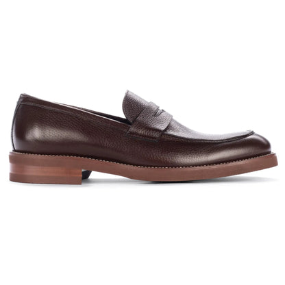 Slade Dark Brown Deerskin Loafer - To Boot New York