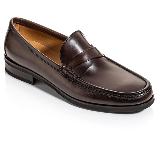 Spalding Dark Brown Calf Leather Penny Loafer - To Boot New York