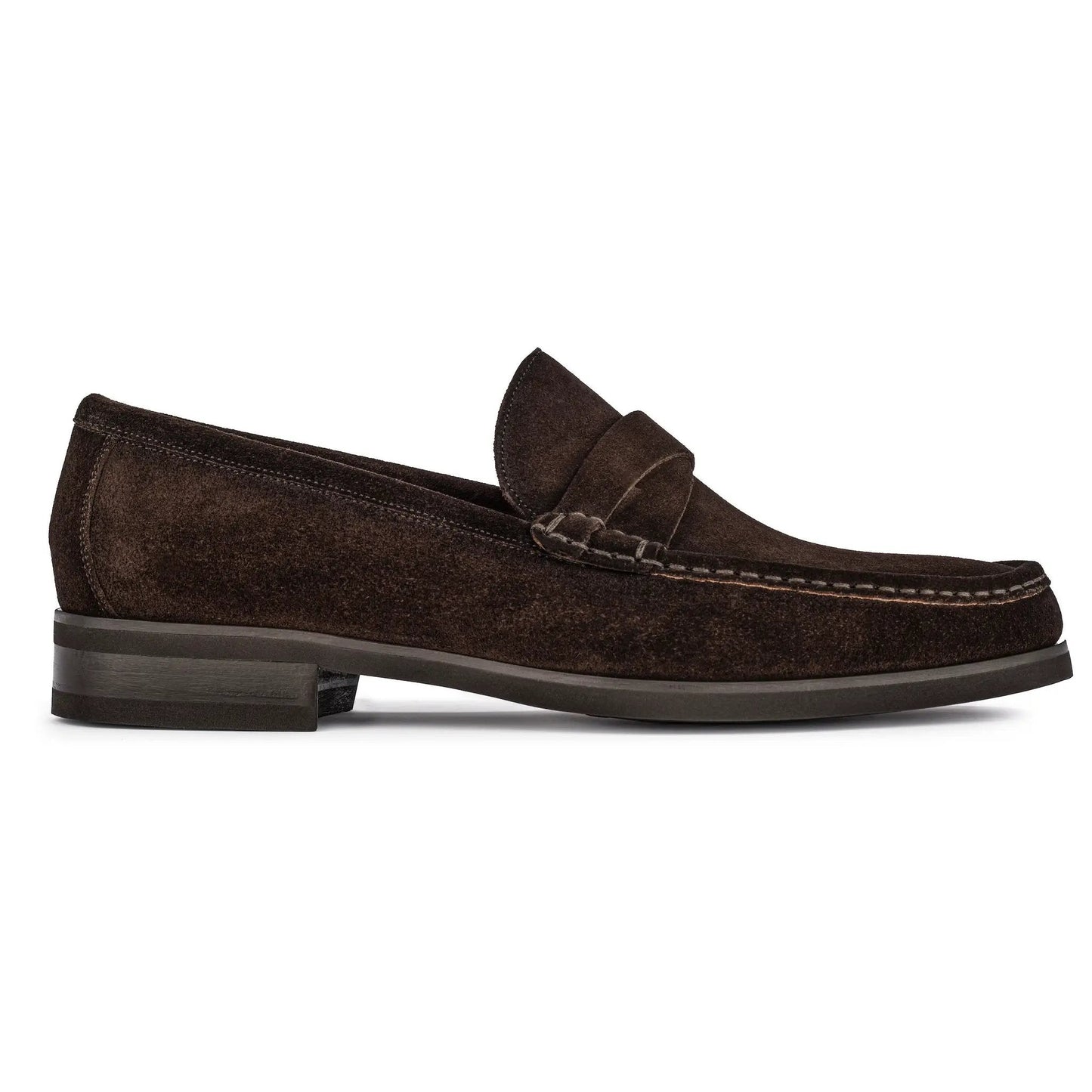 Spalding Dark Brown Suede Penny Loafer - To Boot New York