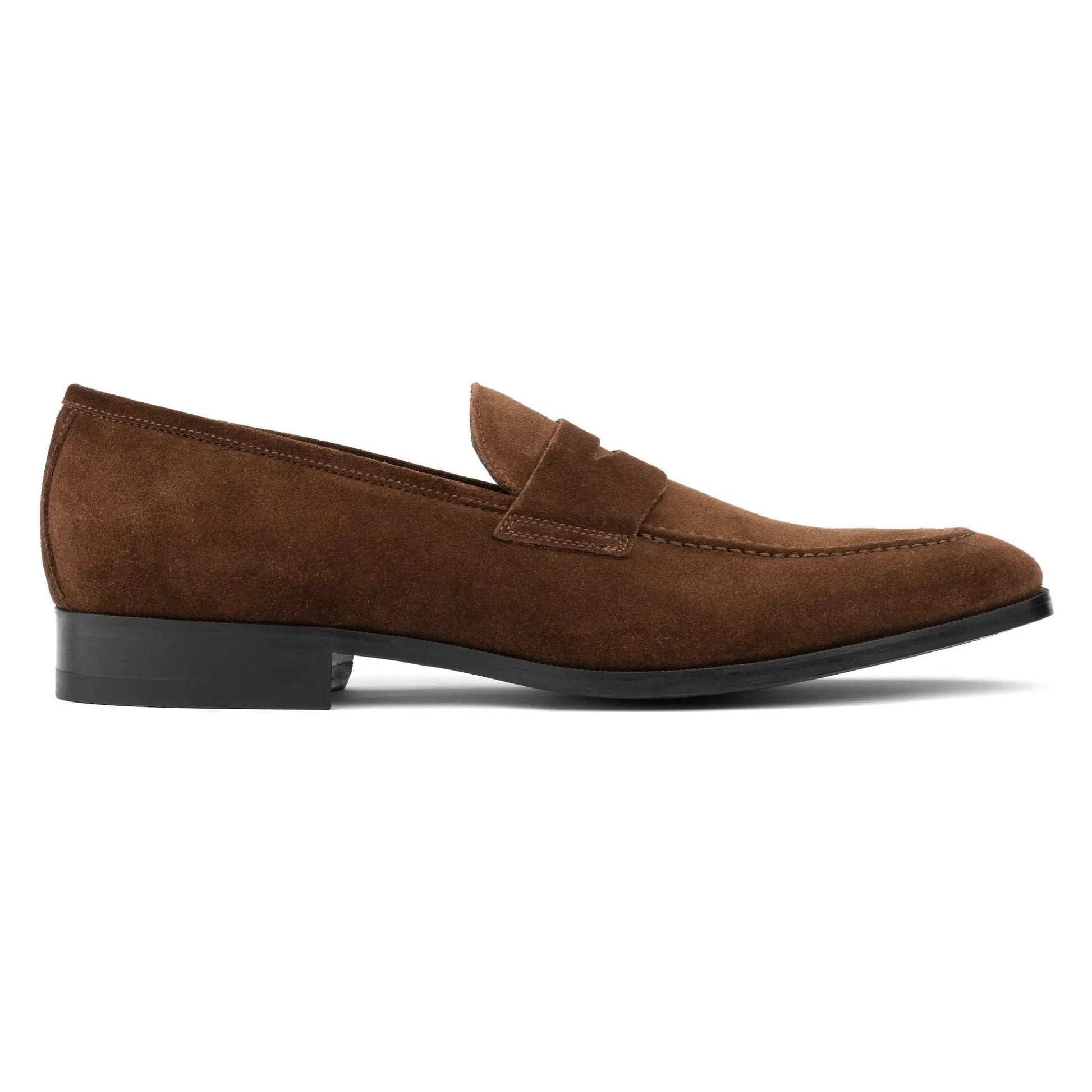 Tesoro Mid Brown Suede Slip-On Penny Loafer - To Boot New York