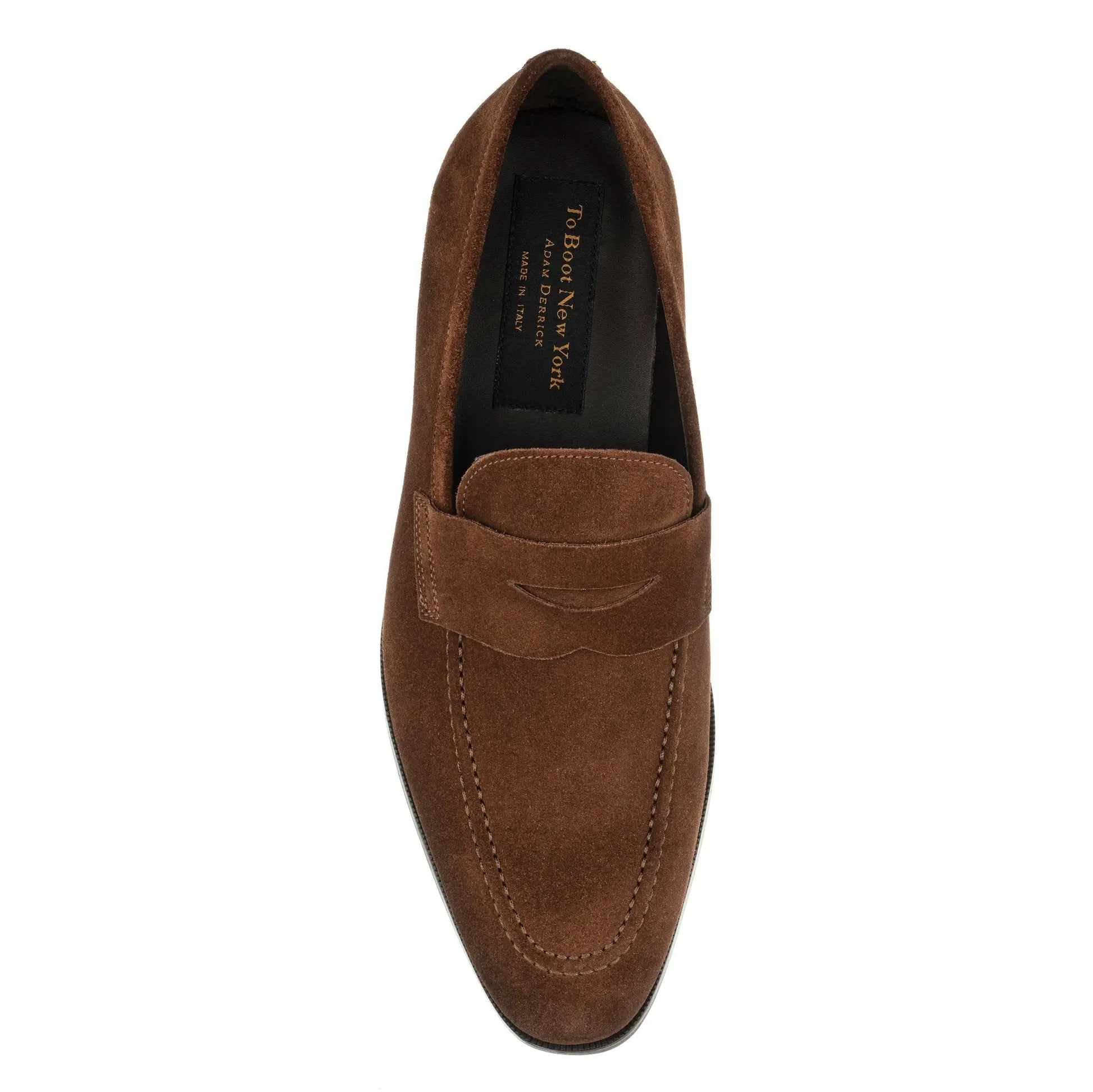 Tesoro Mid Brown Suede Slip-On Penny Loafer - To Boot New York
