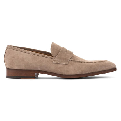 Tesoro Taupe Suede Slip-On Penny Loafer - To Boot New York