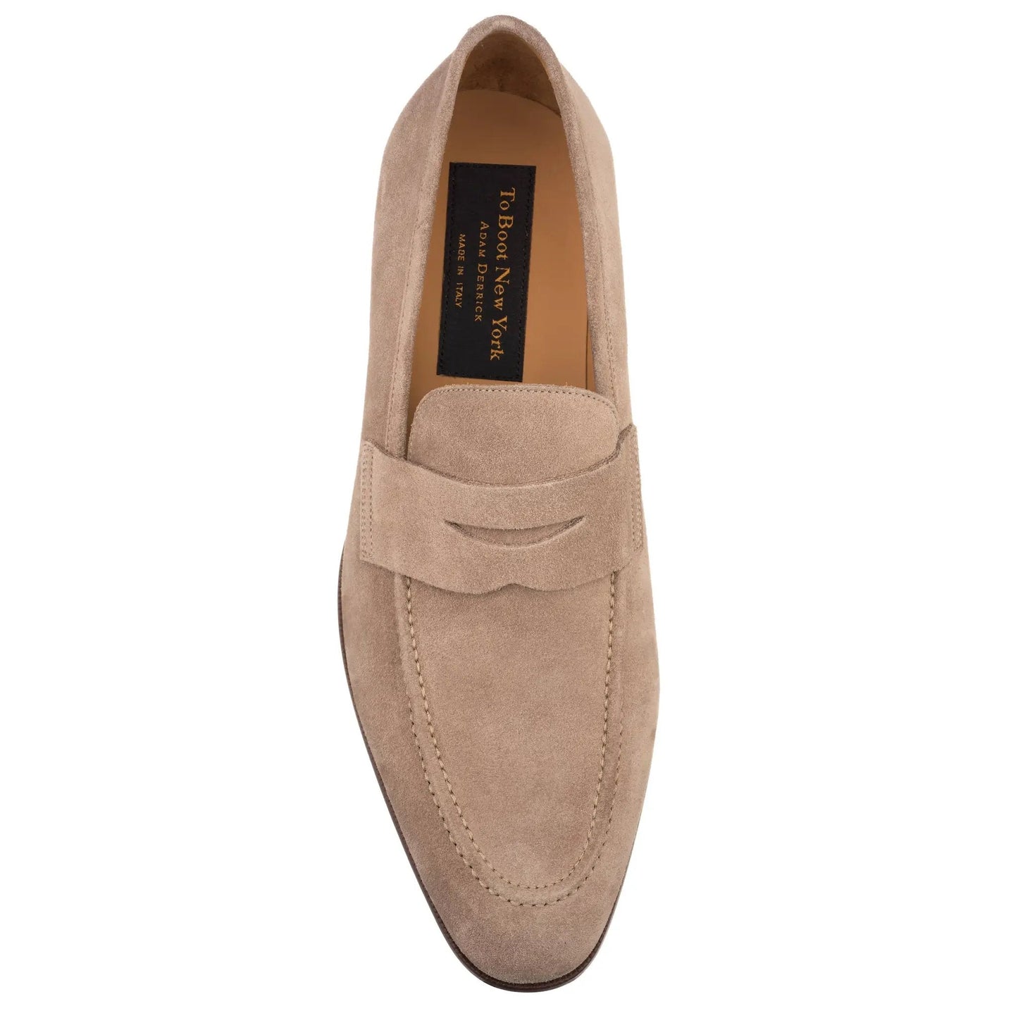 Tesoro Taupe Suede Slip-On Penny Loafer - To Boot New York